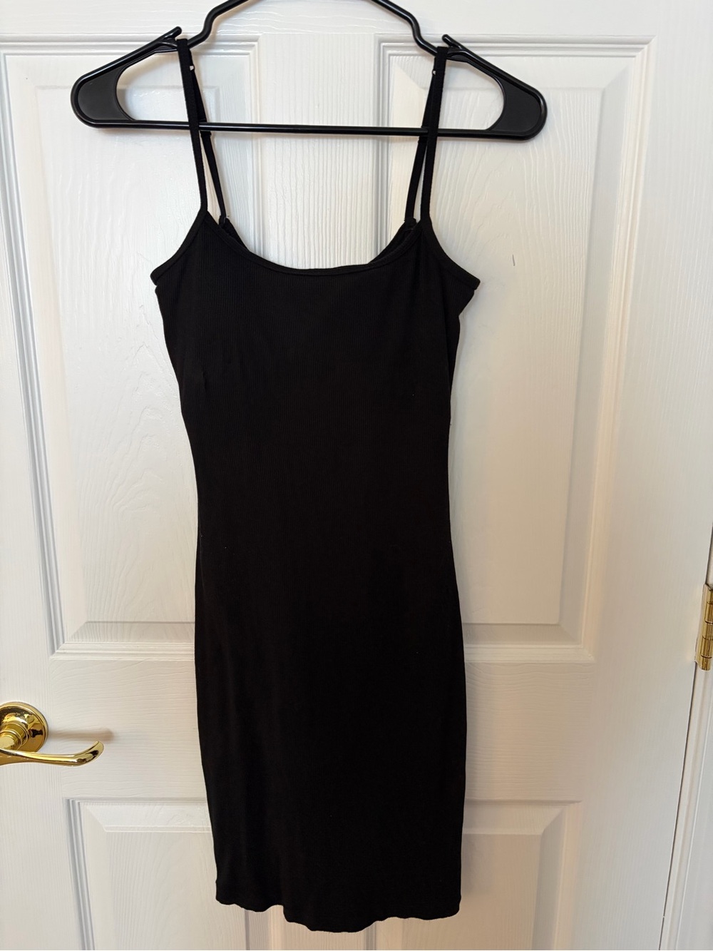 Classic Black Spaghetti Strap Mini Dress
